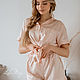 Pajamas with shorts made of tencel peach color, Pyjamas, Moscow,  Фото №1