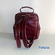 Leather backpack ' Small Burgundy'. Backpacks. Sergei. Online shopping on My Livemaster.  Фото №2