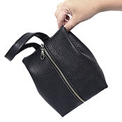 Сумки и аксессуары handmade. Livemaster - original item Leather Cosmetic Bag Travel Organizer case Pencil Case. Handmade.