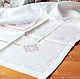 Tablecloth square 4 star, linen, embroidery, hemstitch. Tablecloths. EmbroideryINNAI. My Livemaster. Фото №4