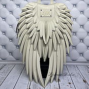 Сумки и аксессуары handmade. Livemaster - original item Women`s Leather Backpack with Wings (beige). Handmade.