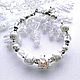 Bracelet snow quartz, agate, pearls and rock crystal, Bead bracelet, Tolyatti,  Фото №1