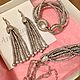 Браслет и серьги из серого жемчуга. Браслет из бусин. Angelina_jewelry. Интернет-магазин Ярмарка Мастеров.  Фото №2
