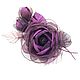 Order Plum Waltz. Brooch with handmade flowers from fabric. BOUQUET. ms. Decorator. Livemaster. . Brooches Фото №3