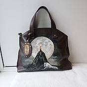 Сумки и аксессуары handmade. Livemaster - original item Women`s leather bag with a portrait of the customer.. Handmade.