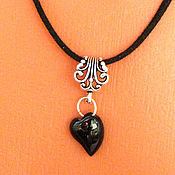 Украшения handmade. Livemaster - original item Elegant heart made of black agate. Handmade.