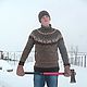 Men's sweater with ornament and round yoke Iceland. Mens sweaters. Lenasana. My Livemaster. Фото №4