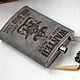 Grey leather flask with the engraving Wanted (Wanted). Flask. SUNGAZER leather products. My Livemaster. Фото №5