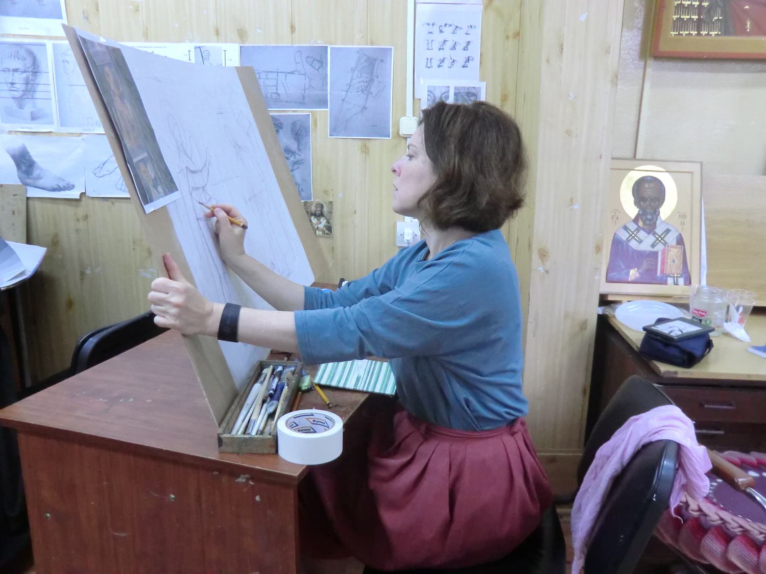 Дубна, курс стенописи