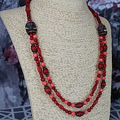 Украшения handmade. Livemaster - original item The double row of coral beads 