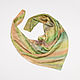 Order Green handkerchief, jacquard, 100% silk, hand-painted. ArtBeklov. Livemaster. . Shawls1 Фото №3