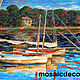 Копия картины "Лодки", мозаика. Картины. Татьяна (mosaicdecor). Ярмарка Мастеров.  Фото №4