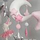 Мобиль на кроватку из фетра с зайчиками балеринами. Мобили на кроватку. Fairy felt toys. Ярмарка Мастеров.  Фото №5