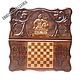 Backgammon carved 'Georgian' Art. .082, Backgammon and checkers, Moscow,  Фото №1