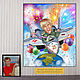 Gift for a husband/man on his birthday. Pilot, pilot, military, cartoon, Caricature, Moscow,  Фото №1