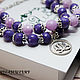 The bracelet is made of natural toned agate `Lilac Lotus`
