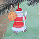 Santa Claus and Snow Maiden set of Christmas tree toys. Ded Moroz and Snegurochka. 'Volshebnyj teremok' Tani & Tashi. Ярмарка Мастеров.  Фото №5