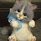 Заказать  Валяный котенок. Fantaziy2015. Ярмарка Мастеров. . Войлочная игрушка Фото №3