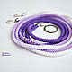 Thin beaded rope belt with pearls Gradient white purple. Belt. gershman. Online shopping on My Livemaster.  Фото №2