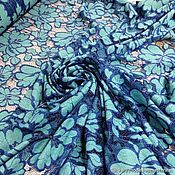 Материалы для творчества handmade. Livemaster - original item Fabric: Blue-turquoise lace. Handmade.
