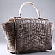 Crocodile leather women's bag, handmade IMA0948EW. Classic Bag. CrocShop. Online shopping on My Livemaster.  Фото №2