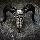 Заказать Настоящий череп с резьбой ручной работы. Horns and Bones. Ярмарка Мастеров. . Маски интерьерные Фото №3