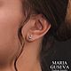 Заказать Серьги пусеты Victoria серебро 925 пробы в инкрустации фианитов. MARIA GUSEVA Fashion Jewelry. Ярмарка Мастеров. . Серьги-пусеты Фото №3