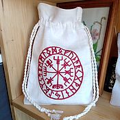 Для дома и интерьера handmade. Livemaster - original item Bag Runny compass linen white. Handmade.
