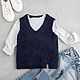 Заказать Жилет букле вязаный детский с V-вырезом, р. 110. VA kids knitwear. Ярмарка Мастеров. . Жилет Фото №3