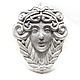 Garden mask of the virgin, facade bas-relief of a mythical face. Interior masks. Decor concrete Azov Garden. My Livemaster. Фото №6