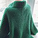 Свитер вязаный из ангоры с шерстью изумрудного  цвета. Свитеры. Sweater Star Вязание на заказ.. Ярмарка Мастеров.  Фото №8