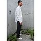 Рубашка мужская из конопли Hemp Big Shirt White. Рубашки мужские. VÄN Studio. Ярмарка Мастеров.  Фото №4