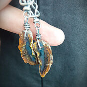 Украшения handmade. Livemaster - original item Blue Dominican amber. Dominic Silver Earrings. Handmade.