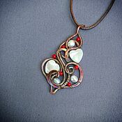 Украшения handmade. Livemaster - original item Pendant hearts copper wire wrap. Handmade.