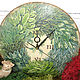 Часы круглые деревянные"Венок из пряных трав", Часы классические, Москва,  Фото №1