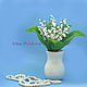 Bouquet of lilies of the valley beaded, Bouquets, Moscow,  Фото №1