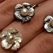 Винтаж: Серебряное кольцо 925 пробы с позолотой