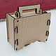 Деревянный чемоданчик-шкатулка (25см) - коробка с ручкой и ключиком, Мягкие игрушки, Челябинск,  Фото №1