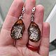 Amber earrings, amber ball earrings, long earrings, beads, white. Earrings. katya-47. Online shopping on My Livemaster.  Фото №2