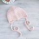 Newborn gift: Knitted hat, beige cap, 0-1 months. Gift for newborn. babyshop. Online shopping on My Livemaster.  Фото №2