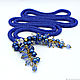 Lariat 'Stranger' string of beads, blue color, Lariats, Ryazan,  Фото №1