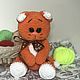 Вязаная игрушка вязаный котик. Амигуруми куклы и игрушки. Рыжий кот (магазин вязаных идей). Интернет-магазин Ярмарка Мастеров.  Фото №2