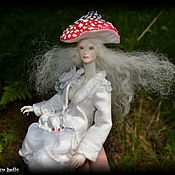 Куклы и игрушки handmade. Livemaster - original item Girl gnome fly agaric author`s articulated BJD doll. Handmade.