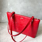 Сумки и аксессуары handmade. Livemaster - original item Women`s bag made of genuine leather scarlet. Handmade.