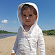 Рубашка пляжная для мальчика из льна, Блузки и рубашки, Москва,  Фото №1