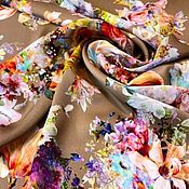 Материалы для творчества handmade. Livemaster - original item Fabric: Cadi Viscose Flowers. Handmade.