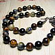 Hawkeye, Tiger's eye and agate beads ' Trio', Beads2, Moscow,  Фото №1