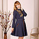 Warm long Indigo dress, dark blue winter MIDI dress, Dresses, Novosibirsk,  Фото №1