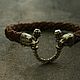 The genuine leather bracelet ,Bear. Bead bracelet. MintTiger. Online shopping on My Livemaster.  Фото №2