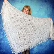Аксессуары handmade. Livemaster - original item White hand knit lace Russian shawl,Wool wrap,Bridal cape №43. Handmade.